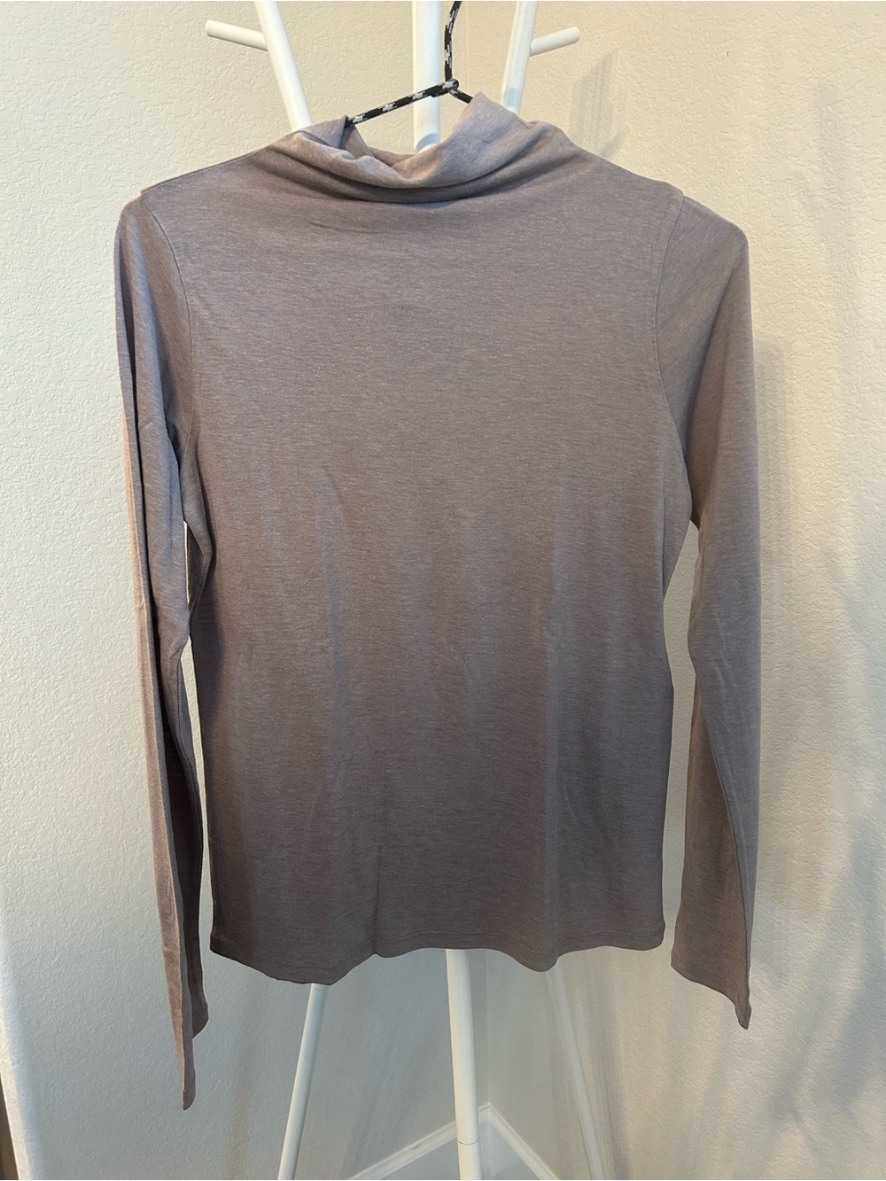 Poetry Mink Taupe Cowl Neck Top NWT US 6 Tencel Wool Hemp Funnel Neckline